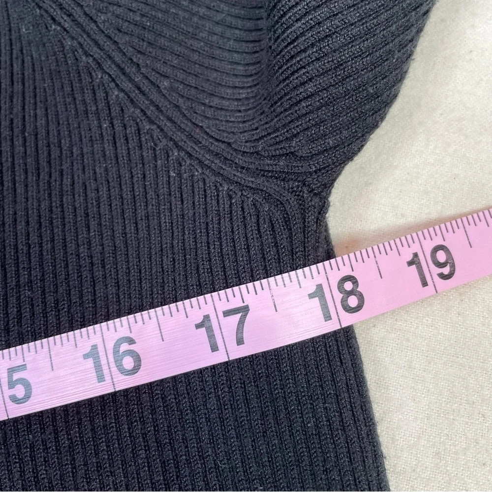 Vintage Polo Jeans Company Ralph Lauren Black Ribbed Sweater Flag Logo Womens XL
